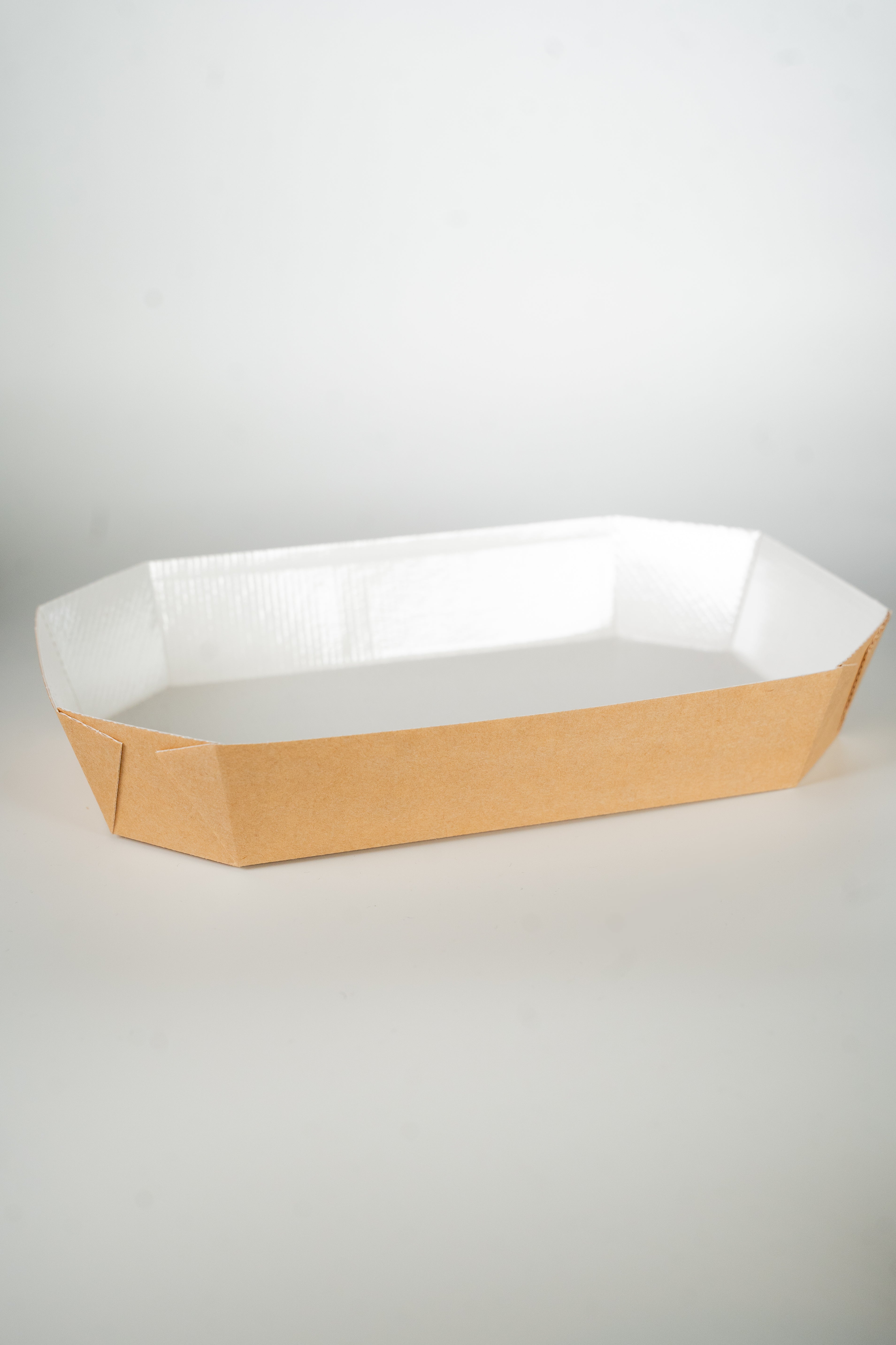 Barquettes 8 cc octogonale kraft 210 x 130 40 mm (BCCE210/130/40)