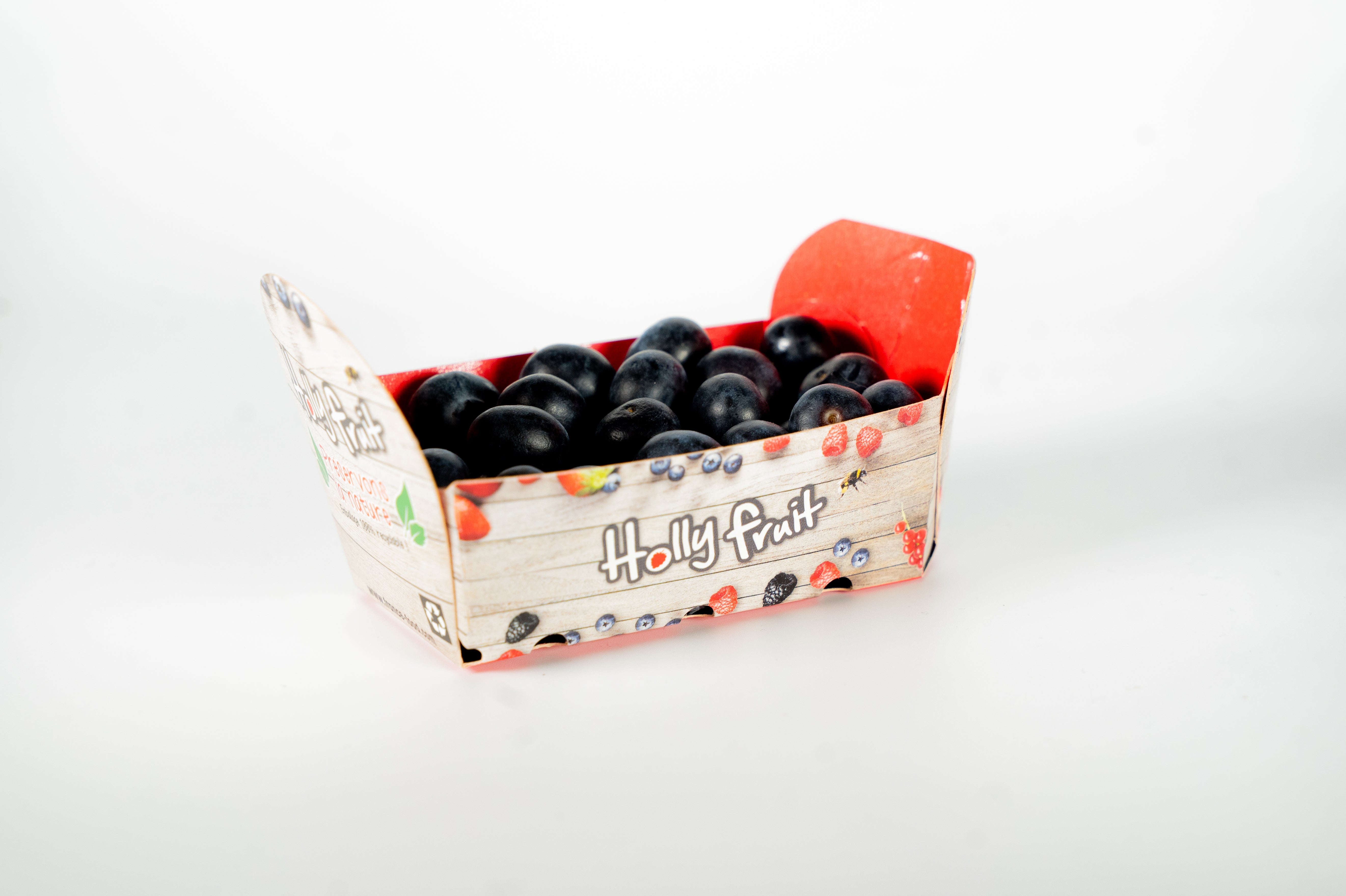 Barquette en carton personnalisée Holly Fruit par marcojea.