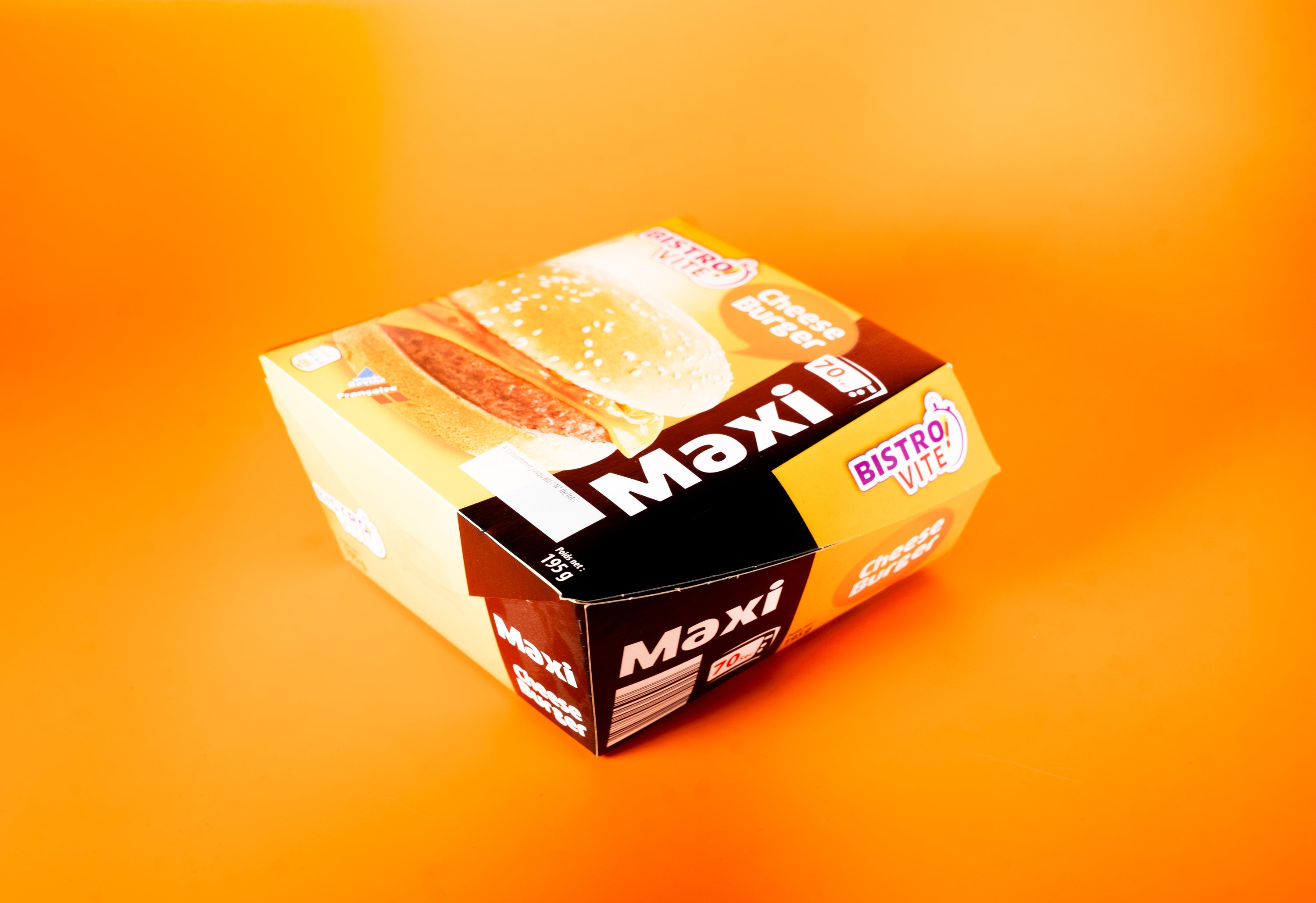 Boite burger en carton réalisée par marcojea pour bistro vite.